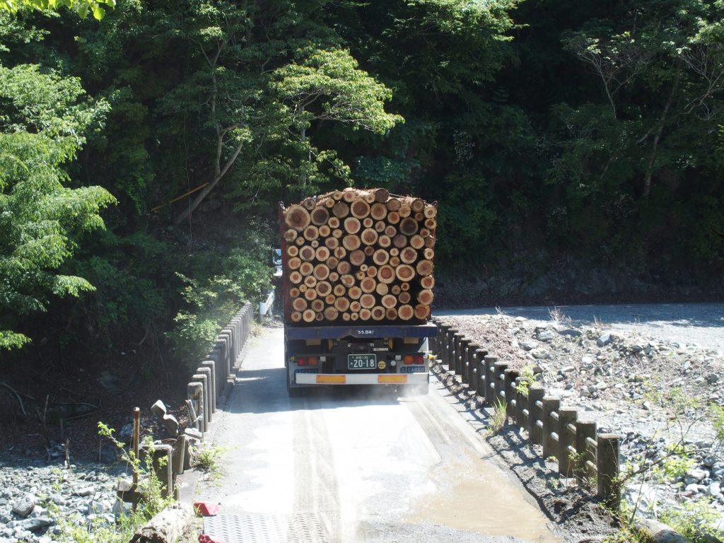 古めかしい橋を渡る