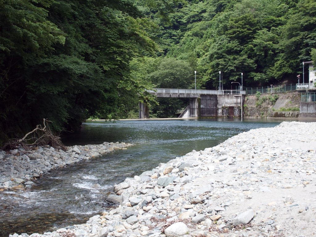 せせらぎが流れ込む