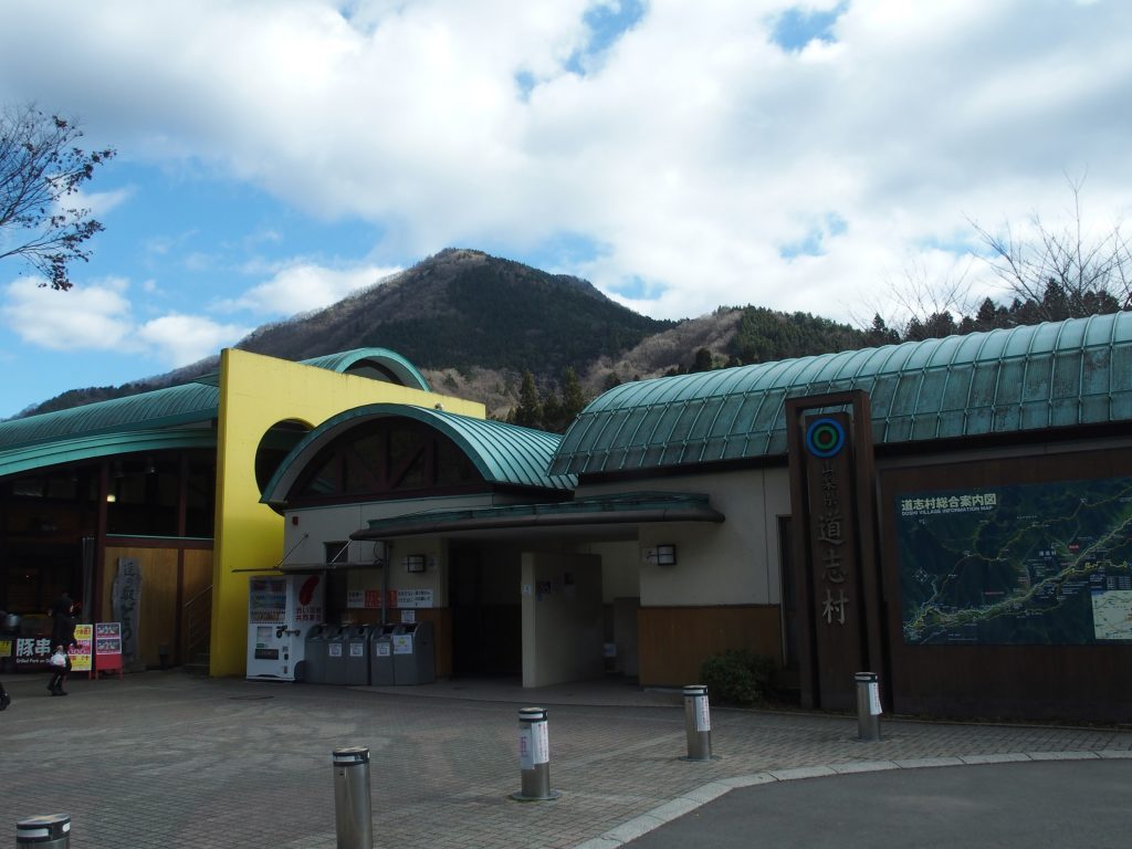 道の駅どうしのすぐ後ろに見える