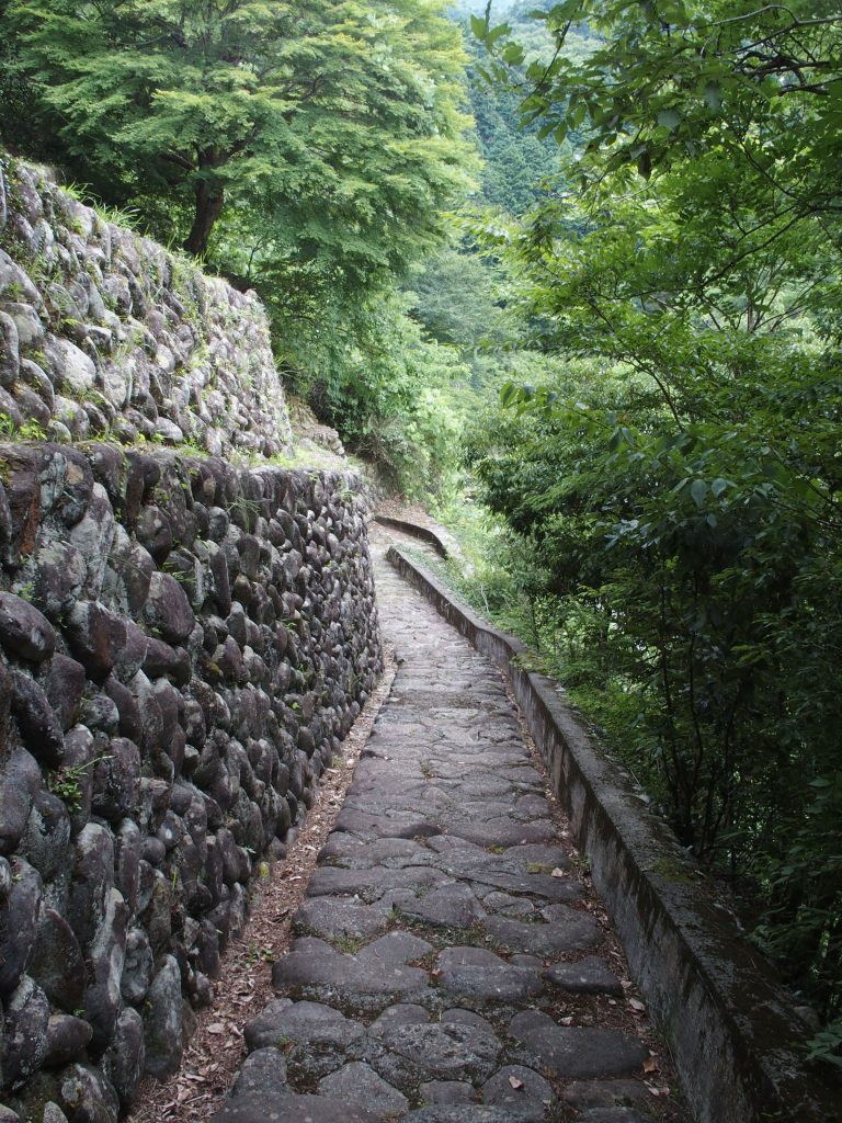 取水口に続く階段