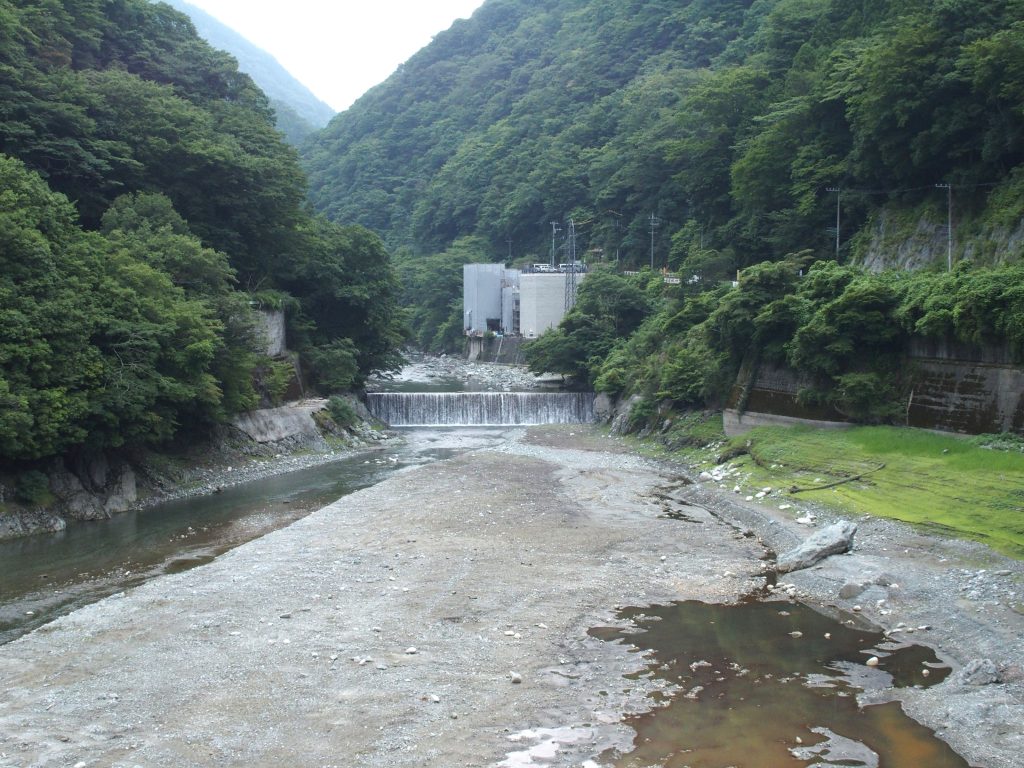 河床の白さが目立つ